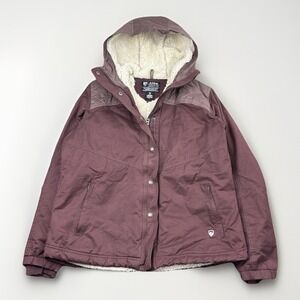 Kuhl Celeste Hoody Jacket Womens Large Purple Sherpa Lined Hooded Full Zip